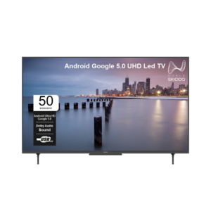 50 Inch Ultra HD Google TV 5.0 Smart TV (N50G5V01) – 4K Display, Dolby Audio Sound, Frameless Design, HDMI, USB & Miracast
