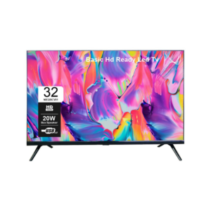 32 Inch HD Ready LED TV (NB32BCV01) – Frameless Design, 20W Speakers, HDMI & USB Connectivity